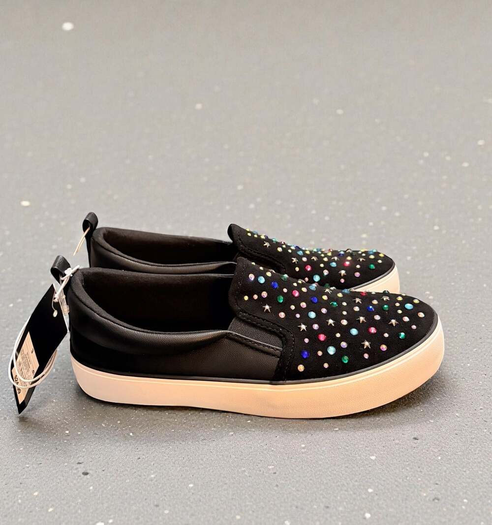 Art Class Kids' Hanna Studded Slip-On Sneakers - Black